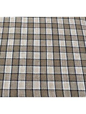 Brown Plaid Cotton Fat Quarter 18x22" For Quilting Crafts